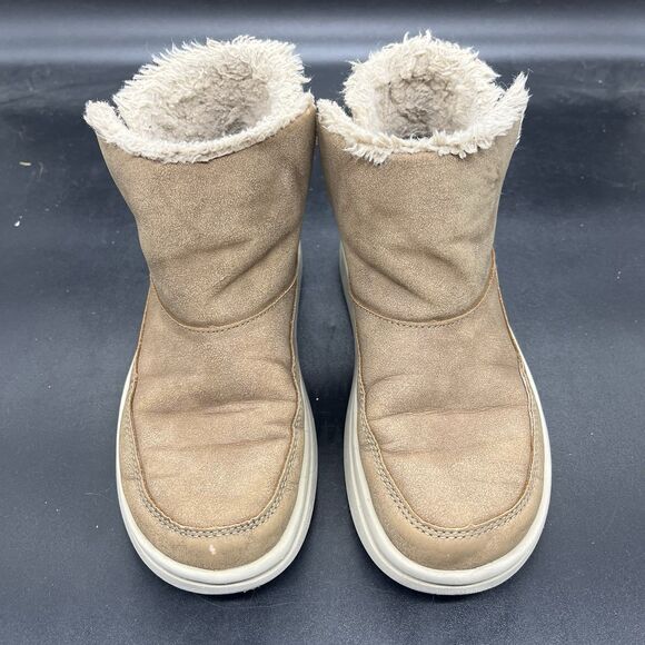 Hey Dude Mel youth bootie size 1Y / Ladies 2 'chestnut' brown leopard print - Picture 3 of 7